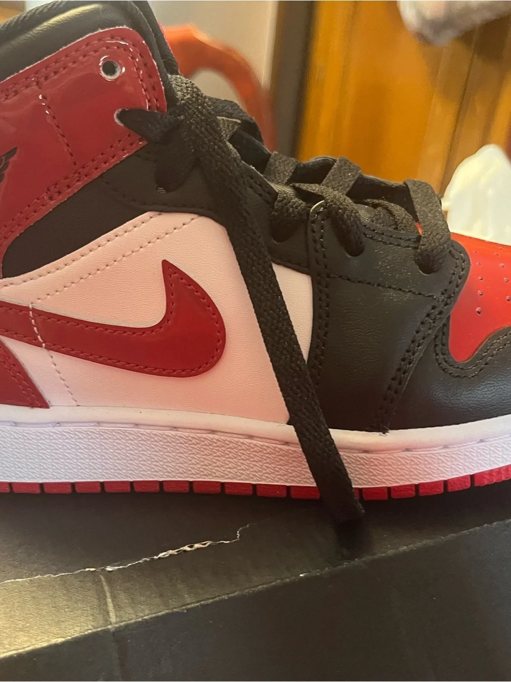 Jordan Kids' Red and White Low-Top Sneaker